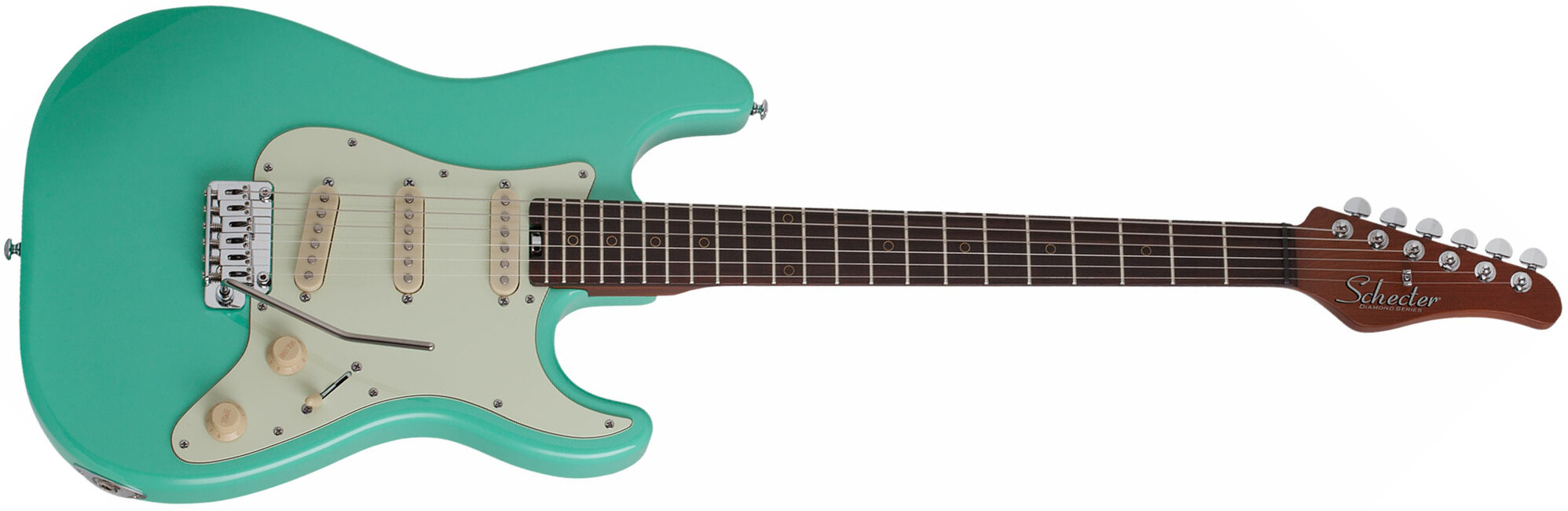 Schecter Nick Johnston Traditional Signature 3s Trem Eb - Atomic Green - Str shape electric guitar - Main picture