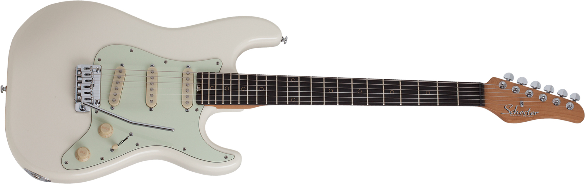 Schecter Nick Johnston Traditional Signature 3s Trem Eb - Atomic Snow - Str shape electric guitar - Main picture