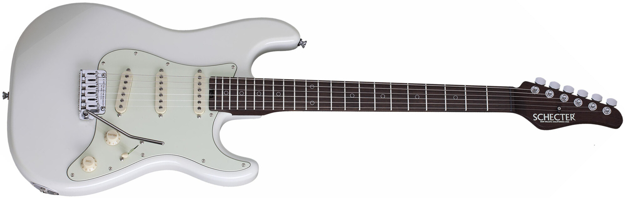 Schecter Nick Johnston Usa Signature 3s Trem Eb - Atomic Snow - Str shape electric guitar - Main picture