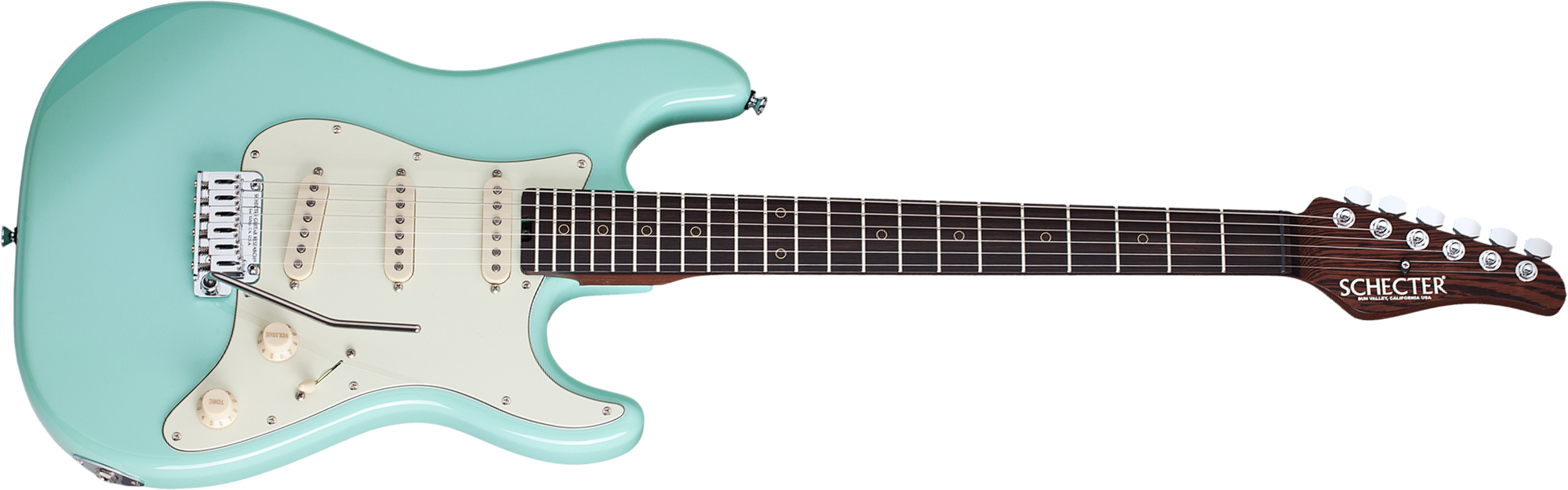 Schecter Nick Johnston Usa Signature 3s Trem Eb - Atomic Green - Str shape electric guitar - Main picture