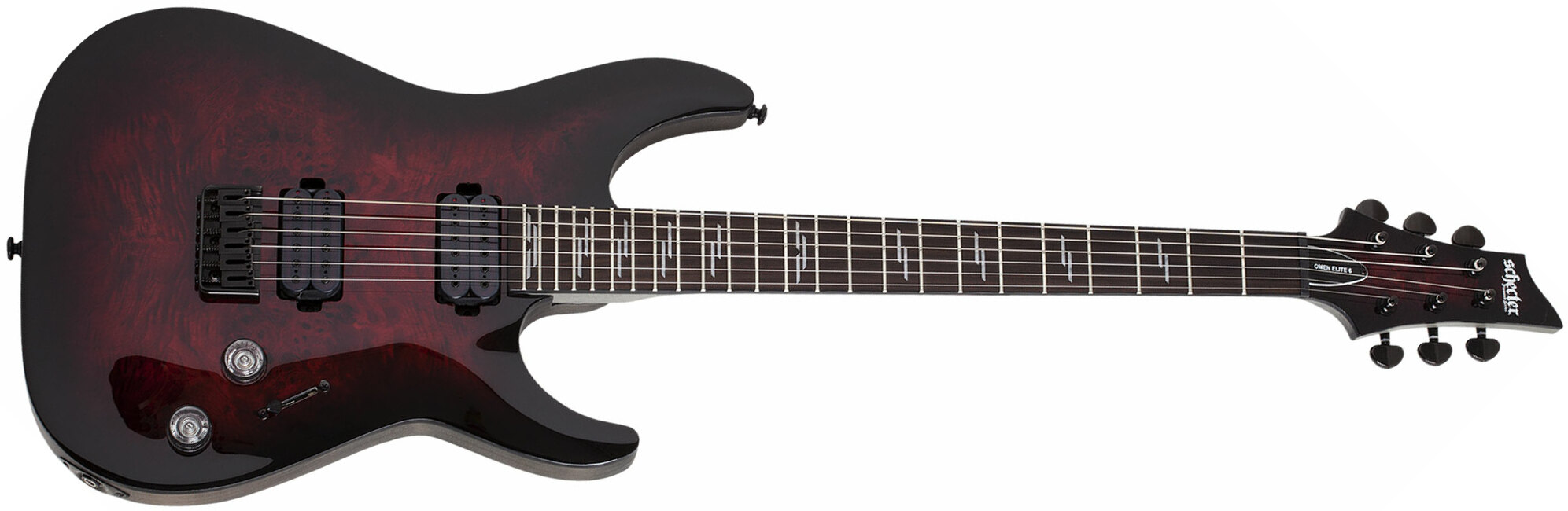 Schecter Omen Elite-6 2h Ht Rw - Black Cherry Burst - Str shape electric guitar - Main picture