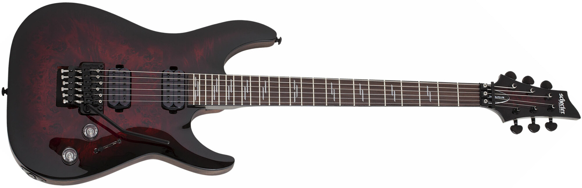 Schecter Omen Elite-6 Fr 2h Rw - Black Cherry Burst - Str shape electric guitar - Main picture
