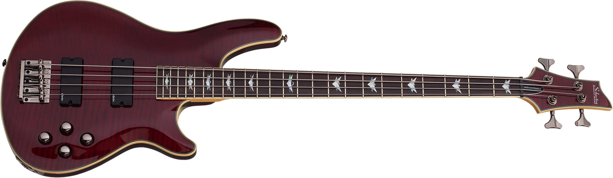 【限定品】 black - Extreme-4 Omen Schecter cherry bass electric body Solid ベース