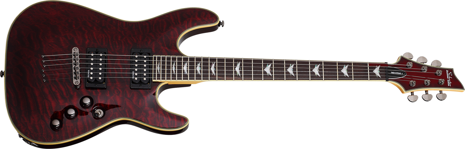 Schecter Omen Extreme-6 2h Ht Rw - Black Cherry - Str shape electric guitar - Main picture