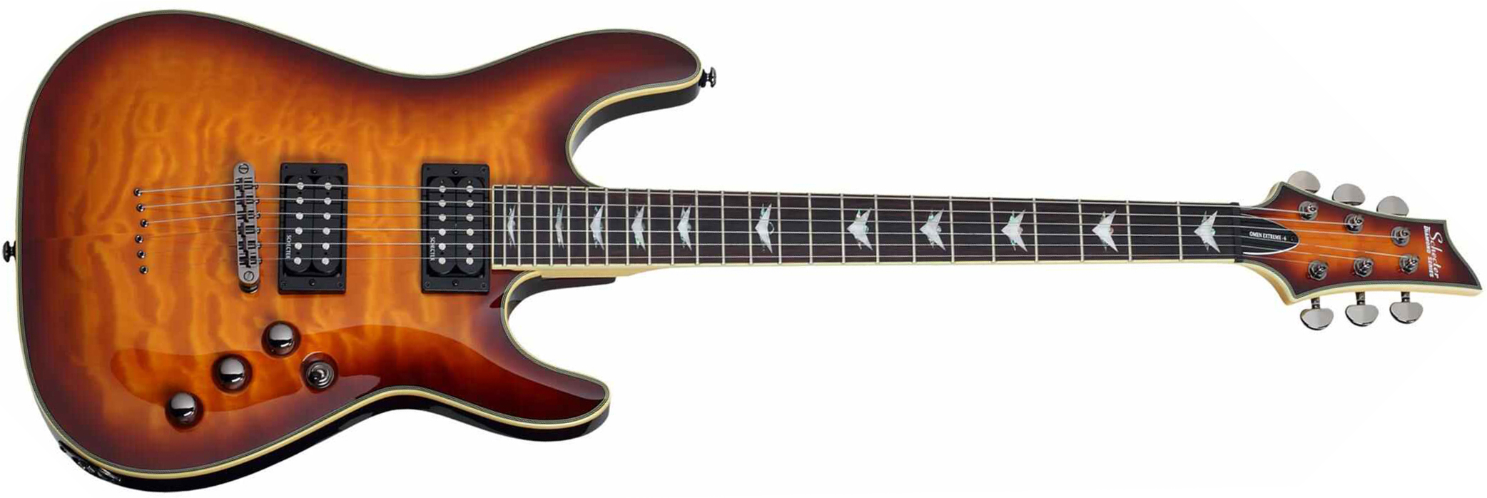 Schecter Omen Extreme-6 2h Ht Rw - Vintage Sunburst - Str shape electric guitar - Main picture