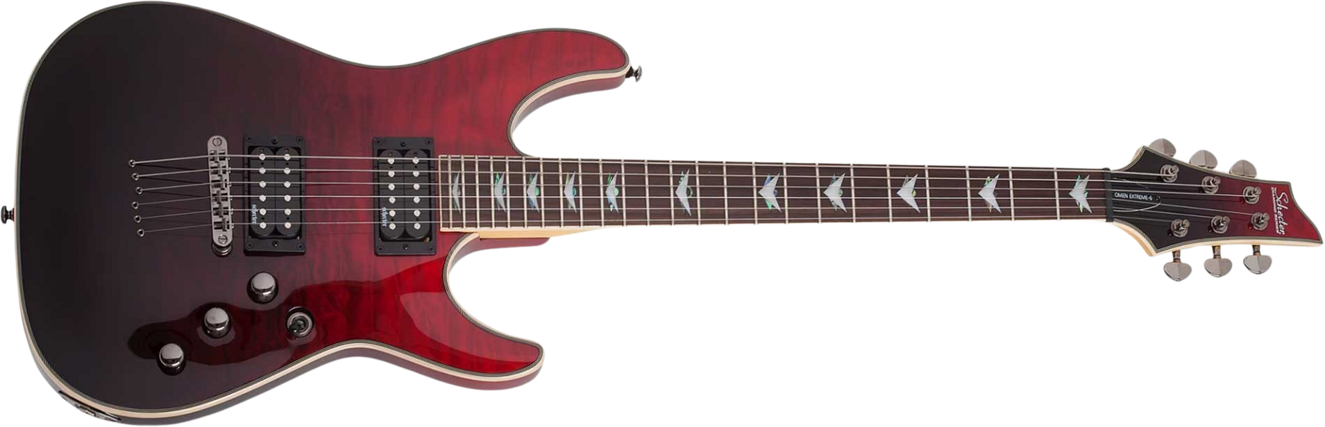 Schecter Omen Extreme-6 2h Ht Rw - Blood Burst - Str shape electric guitar - Main picture