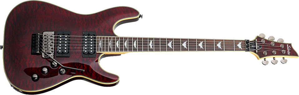 Schecter Omen Extreme-7 7c 2h Rw - Black Cherry Gloss - 7 string electric guitar - Main picture