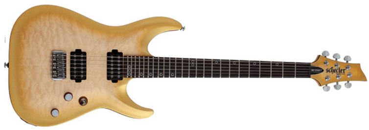 Schecter Omen Extreme Ii 2h Ht Eb - Gold Rush - Str shape electric guitar - Main picture