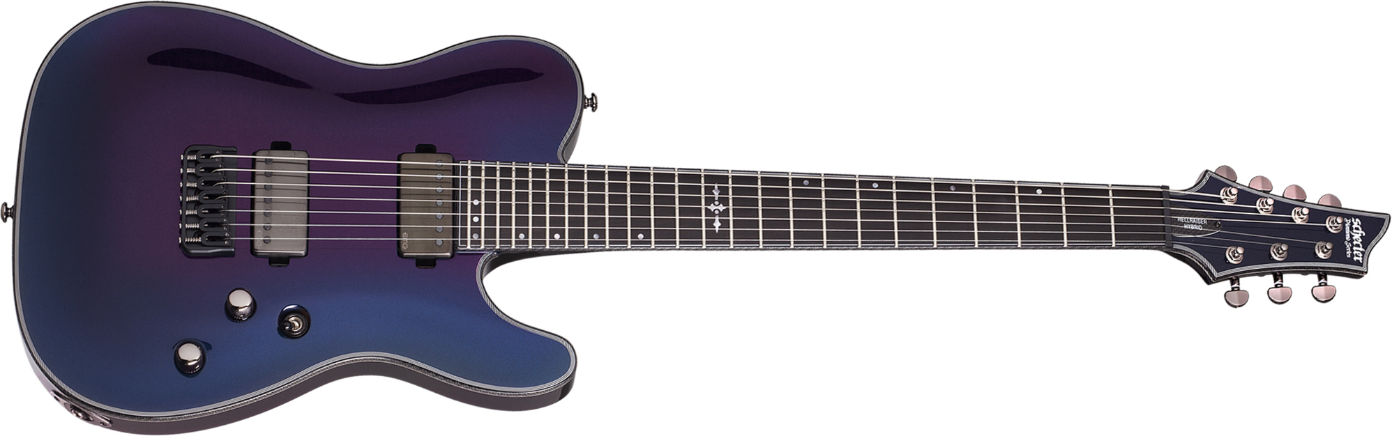 Schecter Pt-7 Hellraiser Hybrid 7c 2h Emg Ht Eb - Ultraviolet - 7 string electric guitar - Main picture