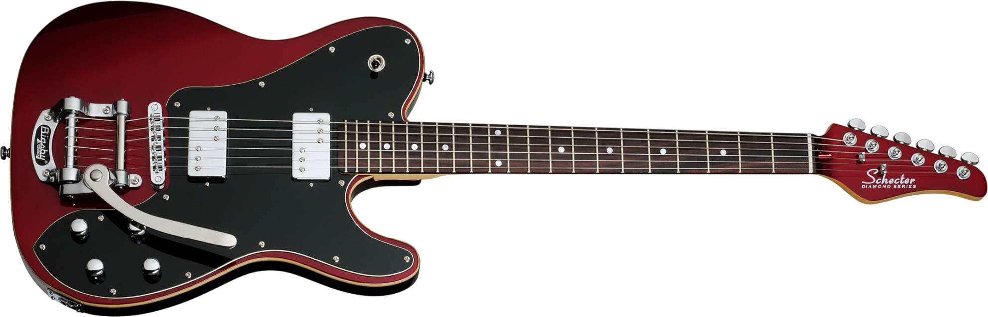 Schecter Pt Fastback Ii B Bigsby 2h Trem Bigsby Rw - Metallic Red - Tel shape electric guitar - Main picture