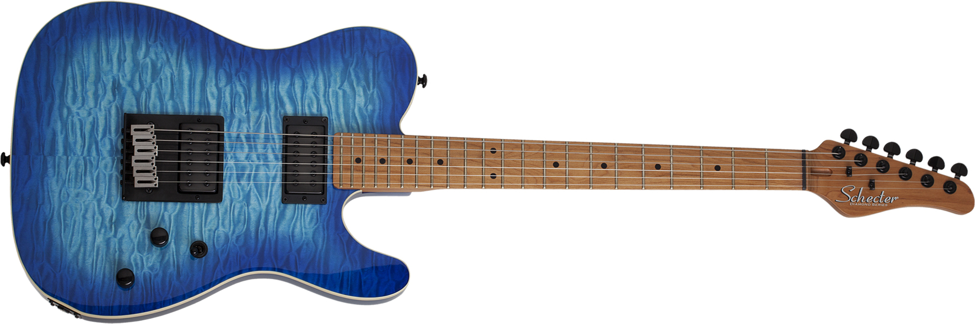 Schecter Pt Pro 2h Ht Mn - Trans Blue Burst - Tel shape electric guitar - Main picture