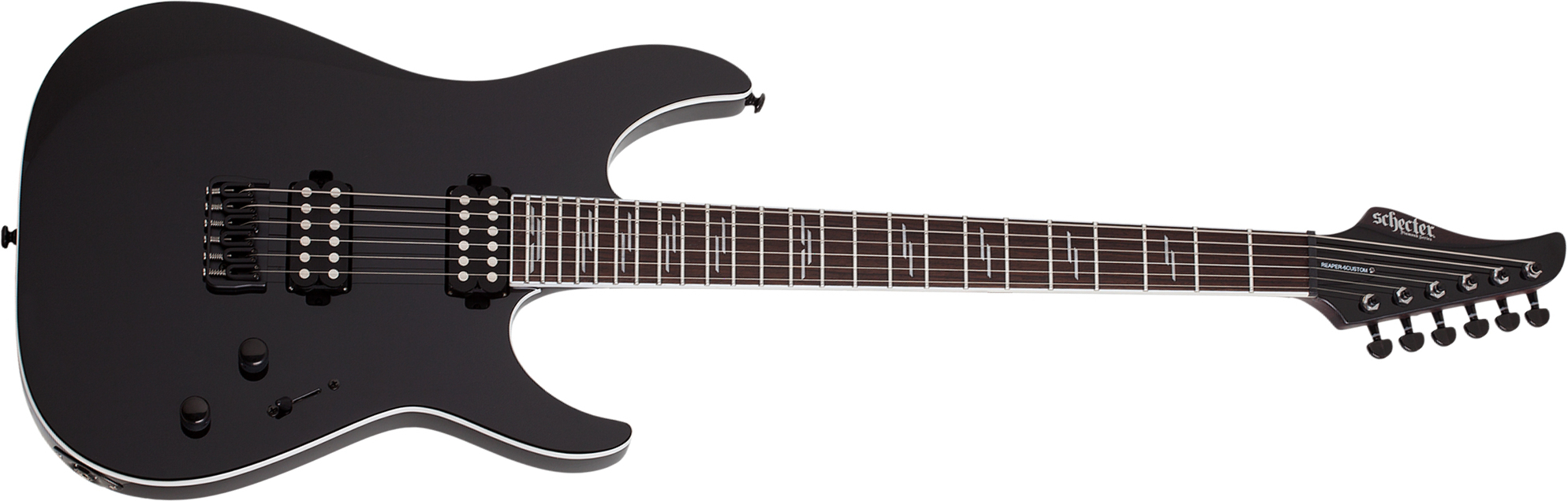Schecter Reaper-6 Custom 2h Ht Eb - Black - Str shape electric guitar - Main picture