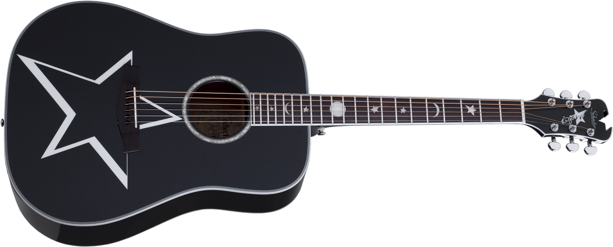 Schecter Robert Smith Rs-1000 Busker Dreadnought Tout Acajou Rw - Black - Acoustic guitar & electro - Main picture