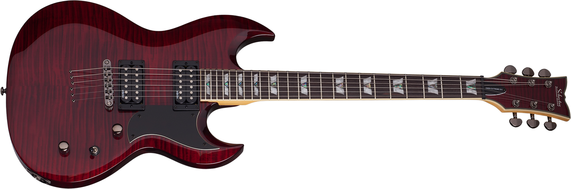 Schecter S-ii Omen Extreme 2h Ht Rw - Black Cherry - Metal electric guitar - Main picture