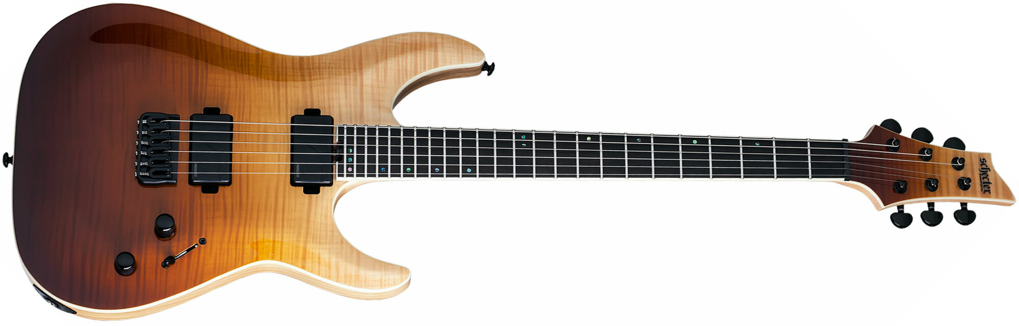 Schecter Sls Elite C-1 2h Fishman Fluence Modern Ht Eb - Antique Fade Burst - Str shape electric guitar - Main picture