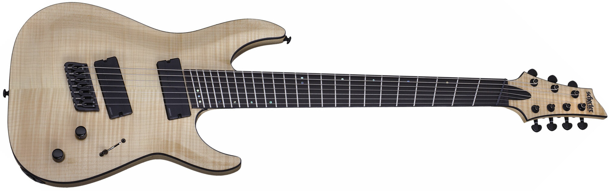 Schecter Sls Elite C-7 Multiscale 2h Ht Eb - Natural - Multi-Scale Guitar - Main picture