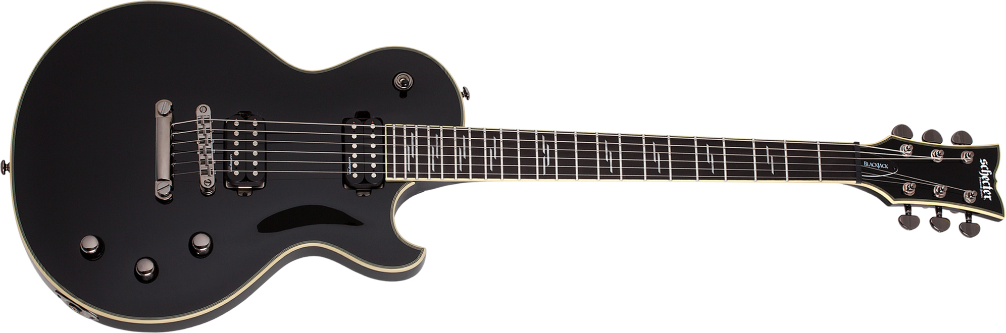 Schecter Solo-ii Blackjack 2h Lundgren Ht Eb - Black - Single cut electric guitar - Main picture