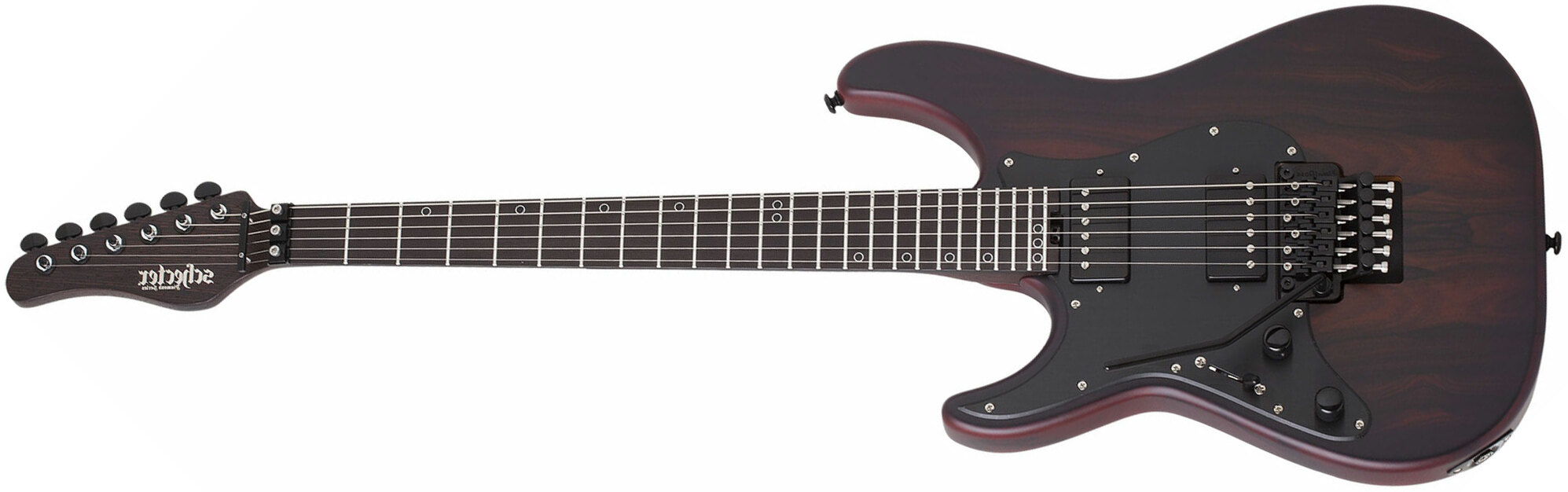 Schecter Sun Valley Super Shredder Exotic Ziricote Lh Gaucher 2h Fr Eb - Natural - Left-handed electric guitar - Main picture