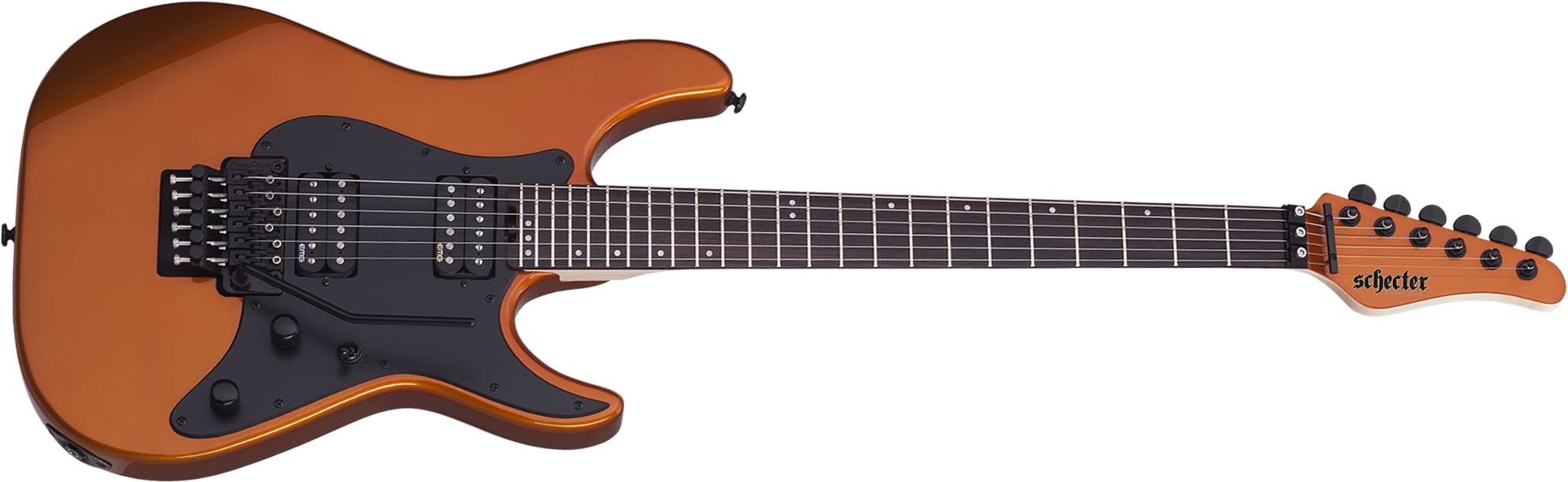 Schecter Sun Valley Super Shredder Fr 2h Emg Rw - Lambo Orange - Tel shape electric guitar - Main picture