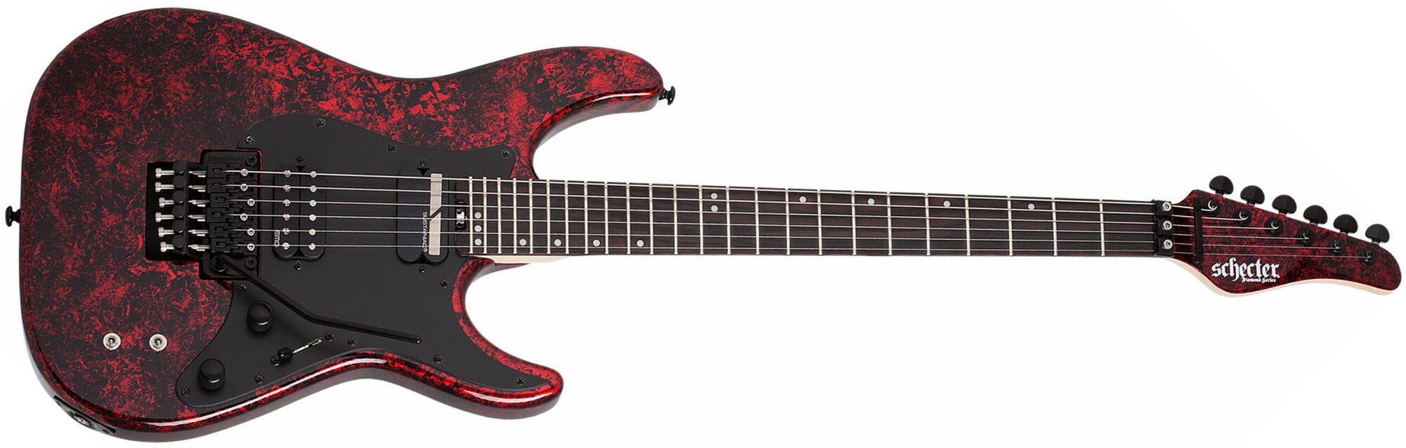 Schecter Sun Valley Super Shredder Fr S 2h Emg Sustainiac Eb - Red Reign - Metal electric guitar - Main picture