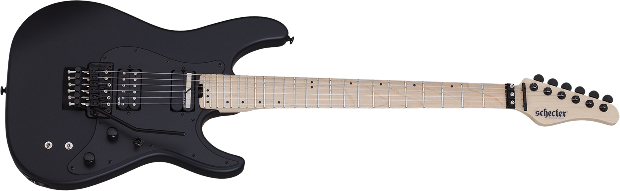 Schecter Sun Valley Super Shredder Fr S 2h Sustainiac Eb - Satin Black - Metal electric guitar - Main picture