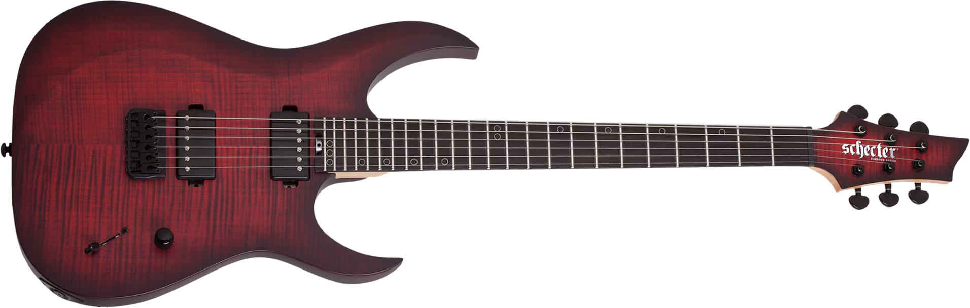 Schecter Sunset-6 Extreme 2h Ht Eb - Scarlet Burst - Metal electric guitar - Main picture