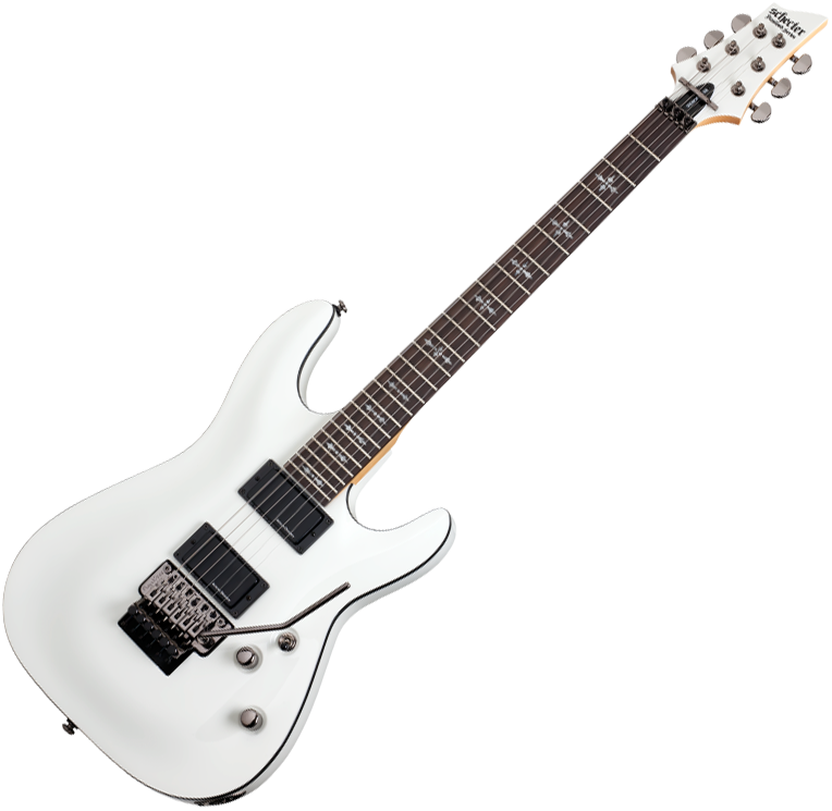 Schecter Demon-6 FR - vintage white Solid body electric guitar white