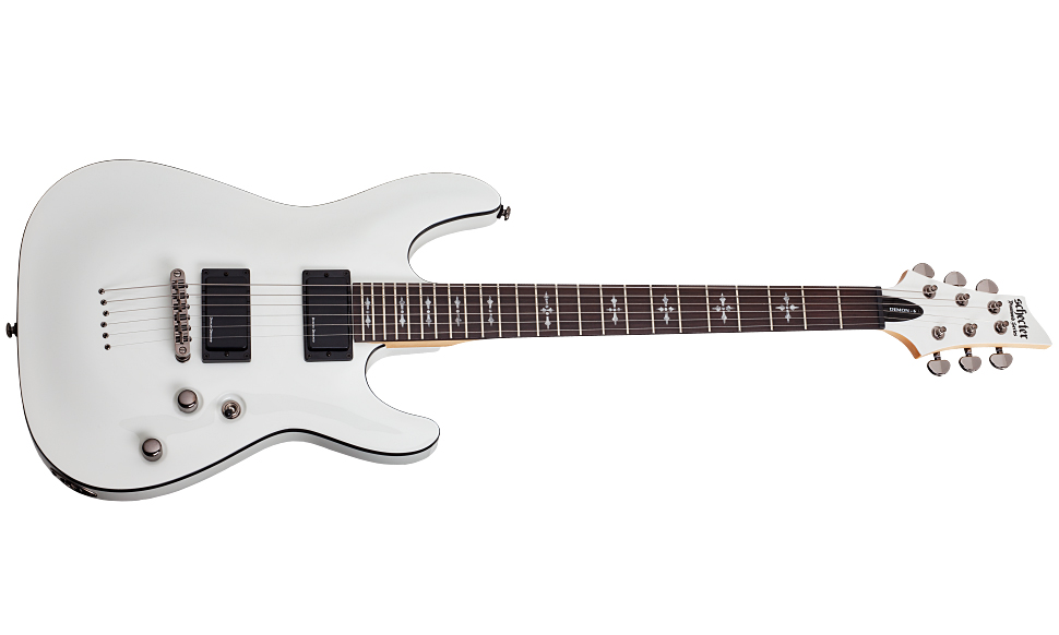 Schecter Demon-6 2h Ht Rw - Vintage White - Str shape electric guitar - Variation 1