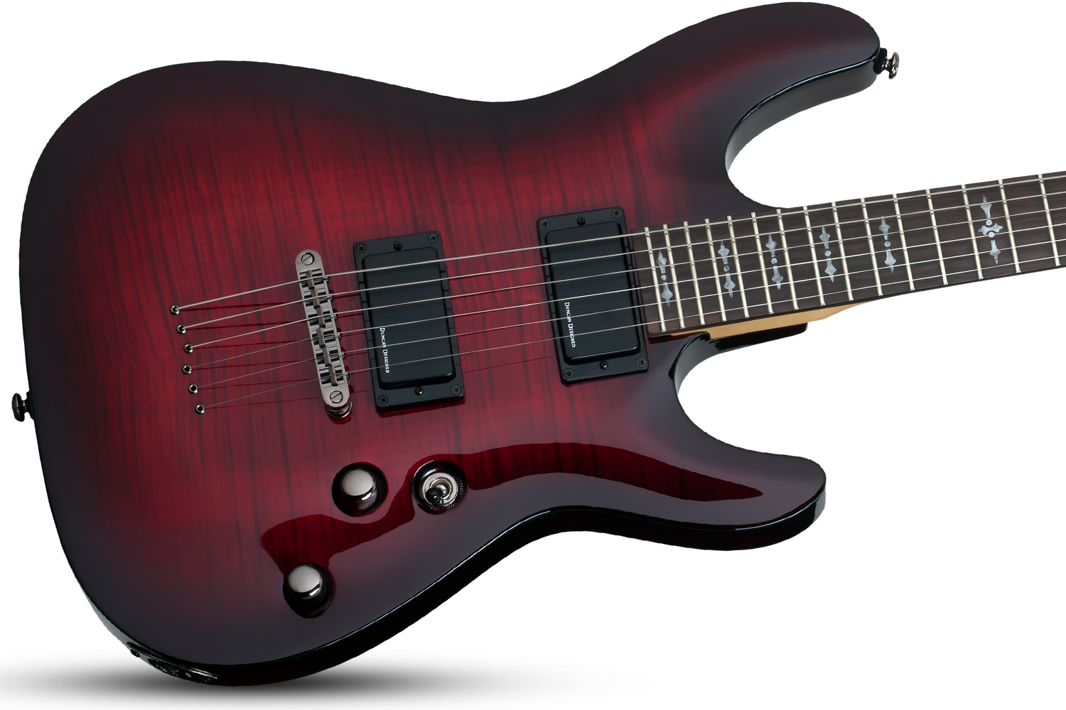Schecter Demon-6 2h Ht Rw - Crimson Red Burst - Str shape electric guitar - Variation 1