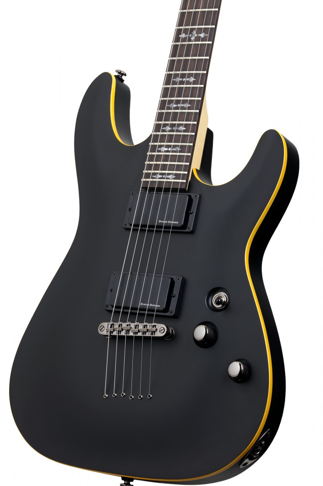 Schecter Demon-6 2h Ht Rw - Aged Black Satin - Str shape electric guitar - Variation 2