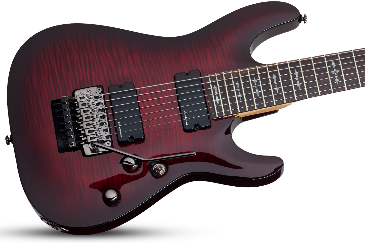 Schecter Demon-7 Fr 2h Wen - Crimson Red Burst - 7 string electric guitar - Variation 1