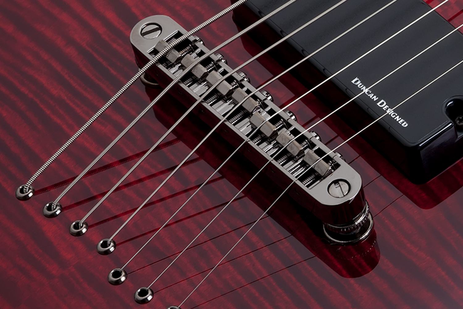 Schecter Demon-7 7c 2h Ht Wen - Crimson Red Burst - 7 string electric guitar - Variation 3
