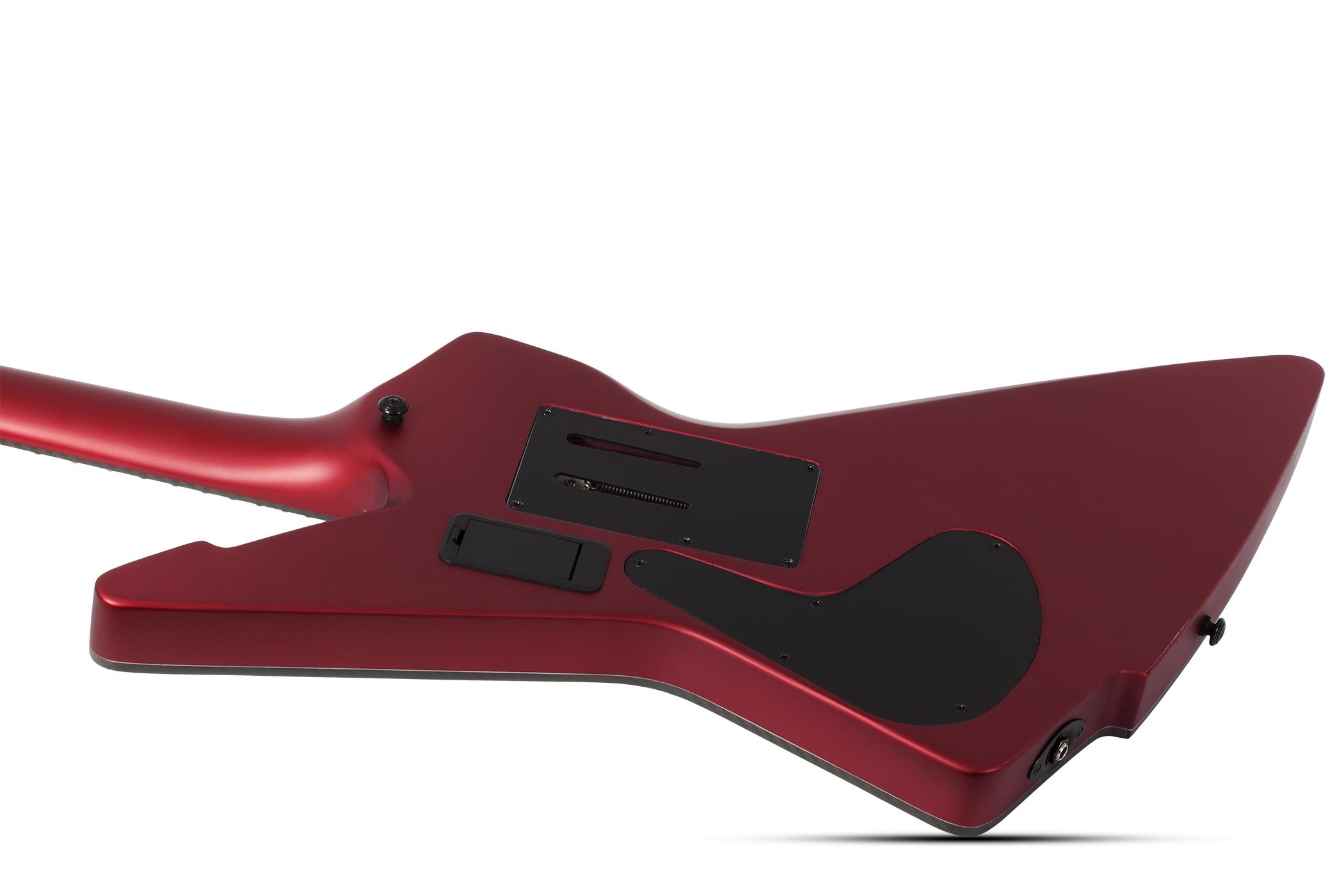 Schecter E-1 Fr S Special Edition 2h Sustainiac Fr Eb - Satin Candy Apple Red - Metal electric guitar - Variation 1
