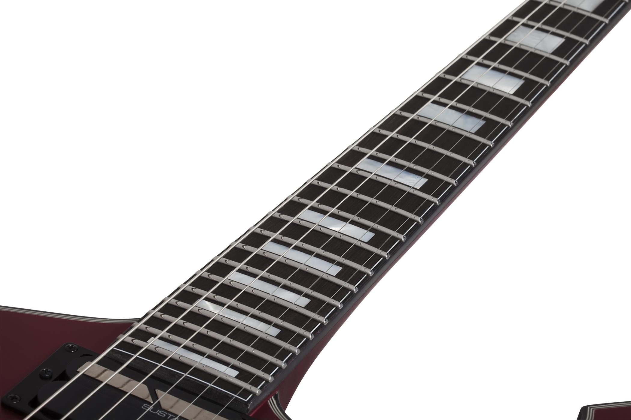 Schecter E-1 Fr S Special Edition 2h Sustainiac Fr Eb - Satin Candy Apple Red - Metal electric guitar - Variation 3
