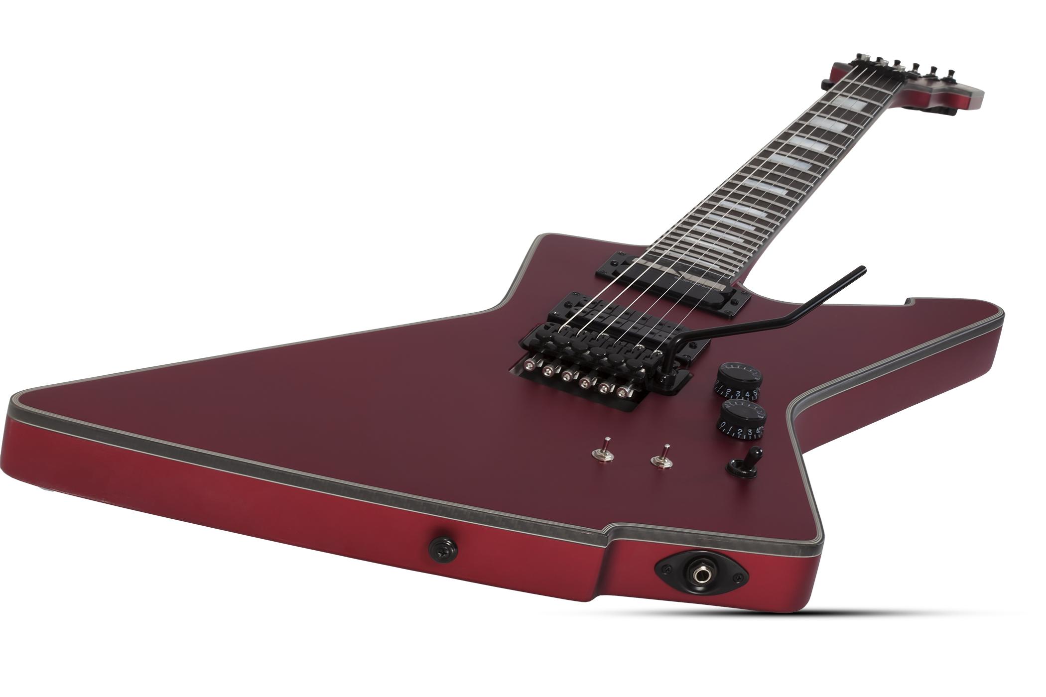 Schecter E-1 Fr S Special Edition 2h Sustainiac Fr Eb - Satin Candy Apple Red - Metal electric guitar - Variation 4