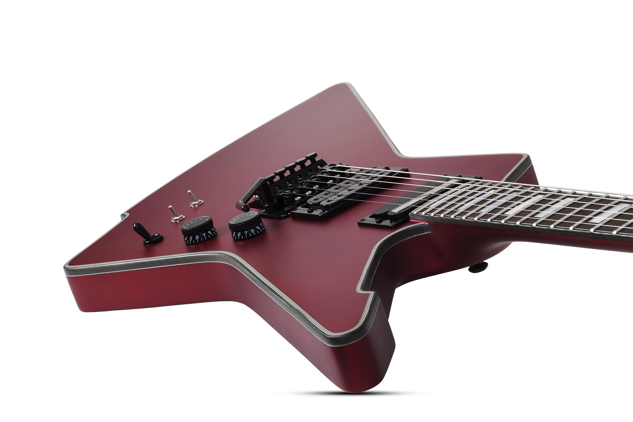 Schecter E-1 Fr S Special Edition 2h Sustainiac Fr Eb - Satin Candy Apple Red - Metal electric guitar - Variation 6