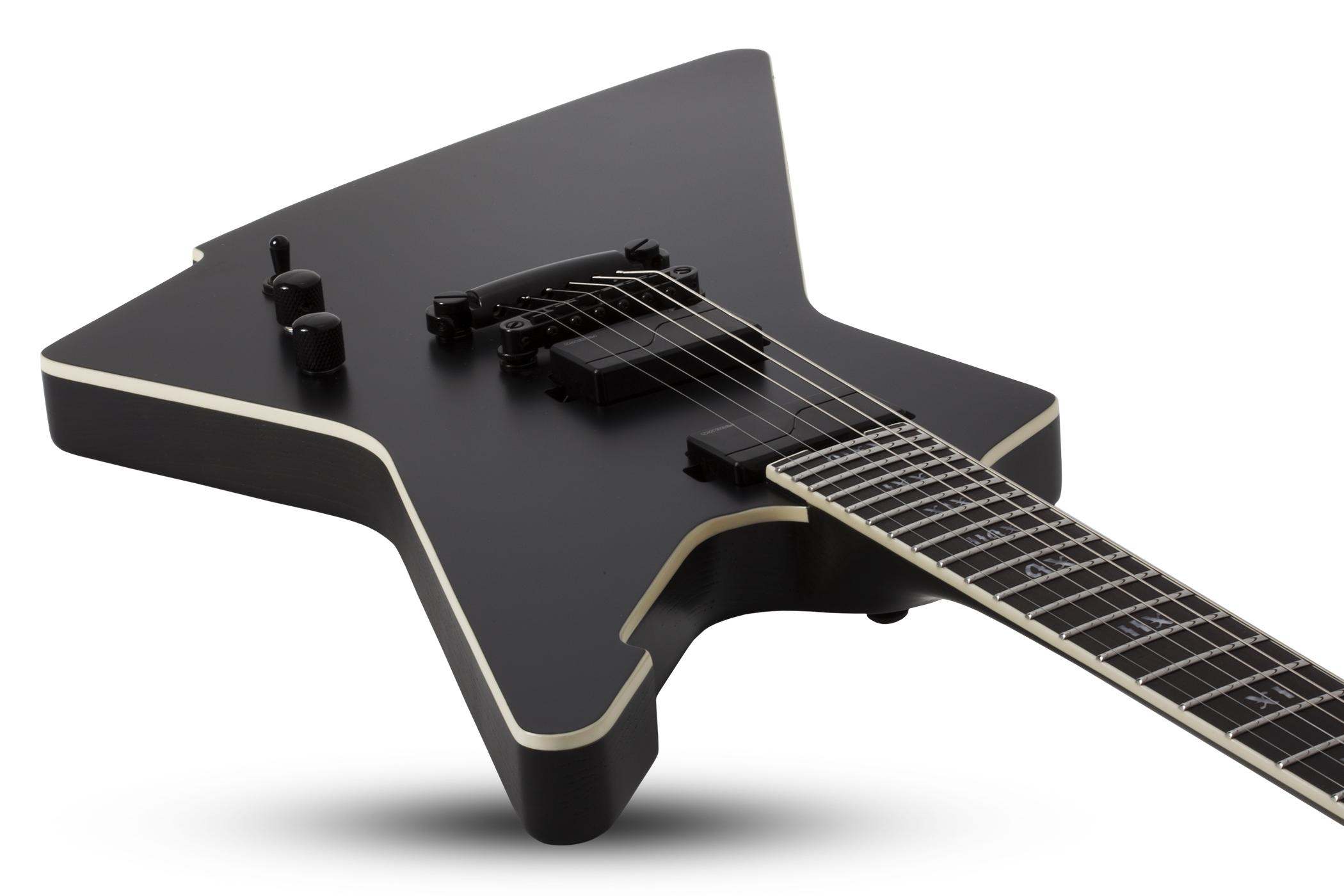 Schecter E-1 Sls Evil Twin 2h Fishman Fluence Modern Ht Eb - Satin Black - Metal electric guitar - Variation 1