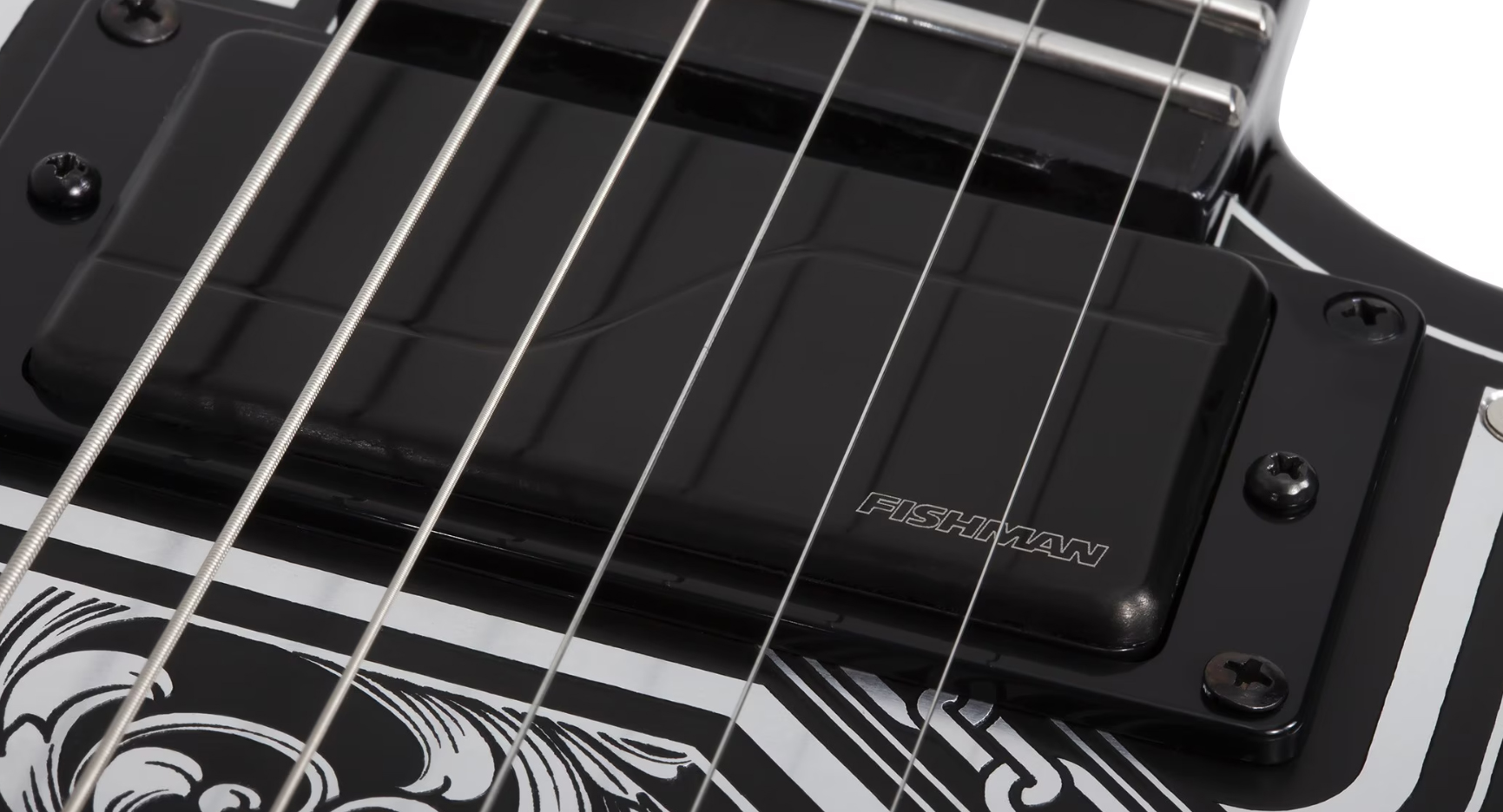 Schecter E1 Pryzm Palladium 2h Fishman Fluence Modern Fr Eb - Gloss Black - 7 string electric guitar - Variation 4