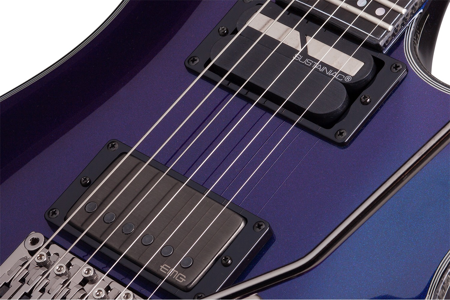 Schecter Hellraiser Hybrid C-1 Frs 2h Emg Sustainiac Eb - Ultra Violet - Str shape electric guitar - Variation 2
