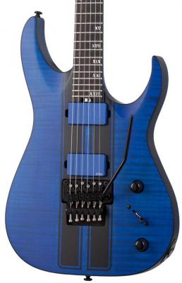 Solid body electric guitar Schecter Banshee GT FR - Satin trans blue