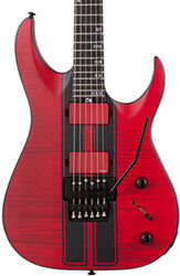 Str shape electric guitar Schecter Banshee GT FR - Trans red