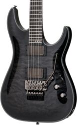 Str shape electric guitar Schecter Hellraiser Hybrid C-1 FR - Trans. black burst