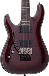 Left-handed electric guitar Schecter Hellraiser C-1 FR LH Left Hand - Black cherry