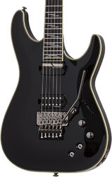 Str shape electric guitar Schecter C-1 FR S Blackjack - Black