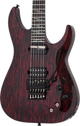 Str shape electric guitar Schecter C-1 FR S Silver Mountain - Blood moon