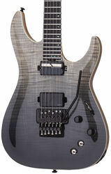 Str shape electric guitar Schecter C-1 FR S SLS Elite - Black fade burst