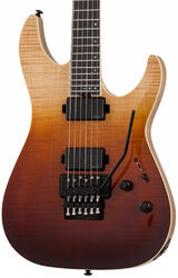 Str shape electric guitar Schecter C-1 FR SLS Elite - Antique fade burst