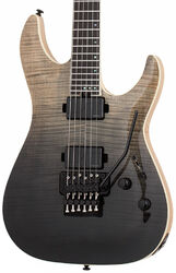 Str shape electric guitar Schecter C-1 FR SLS Elite - Black fade burst