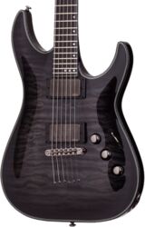 Str shape electric guitar Schecter Hellraiser Hybrid C-1 - Trans. black burst