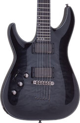 Left-handed electric guitar Schecter Hellraiser Hybrid C-1 LH Left Hand - Trans. black burst